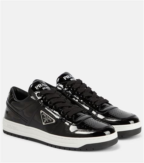 prada patent leather tennis shoes|prada downtown patent sneakers.